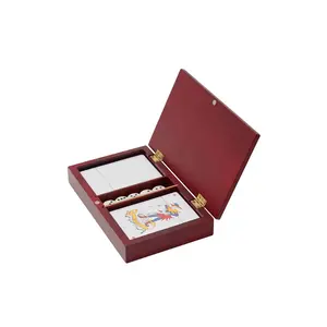 Hot-bán thẻ chơi đặt Poker đặt trò chơi trong hộp gỗ - Product Image 1