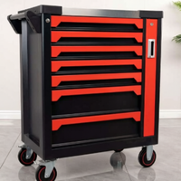 Chariot d'atelier à 5 tiroirs pour réparation automobile, meuble à outils roulant tendance avec outils, vente en gros