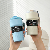 Tasse à café de voyage en acier inoxydable 500 ml, mug isotherme à double paroi, gobelet intelligent à température numérique tactile LED