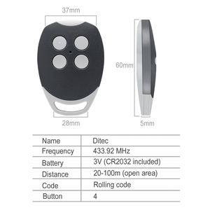 Télécommande de porte de garage DITEC GOL4 BIXLS2 BIXLP2 BIXLG4 <span class=keywords><strong>Entrematic</strong></span> ZEN2 ZEN4 ZEN2W ZEN4W 433,92 MHz Code roulant Émetteur - Product Image 6