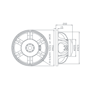 18 inch PA Loa Loa siêu trầm RCF Loa với 4 ''cuộn dây bằng giọng nói, 800Watt - Product Image 2