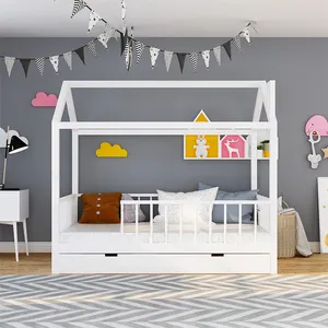 Popular modern design children bed kids furniture with storage holders