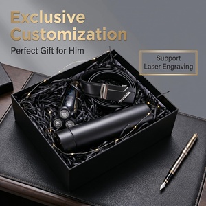 Set Regalo da Uomo Lunaire 4 Pezzi con Rasoio Elettrico, Portafoglio, Cintura, Bicchiere Termico in Elegante Confezione Regalo Nera per la Festa del <span class=keywords><strong>Papà</strong></span> - Product Image 5
