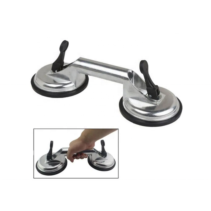 Double plate Rubber Glass Sucker Aluminum