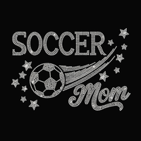Nouveau design de transfert thermocollant personnalisé en usine pour maman de footballeuse, avec strass, pour T-shirt