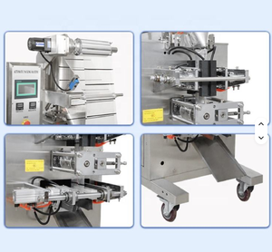 Machine d'emballage verticale automatique motorisée SPK320K 50-500g de haute précision pour granulés, avec fonction de collage et de pose de film, feuille et papier - Product Image 3