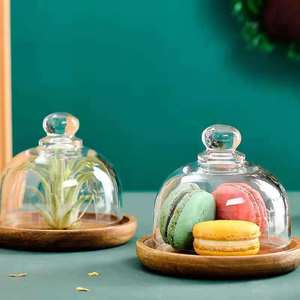 Couverture de gâteau en verre transparent avec logo personnalisé, écologique, dôme de présentation alimentaire, outil de protection spécialisé - Product Image 3