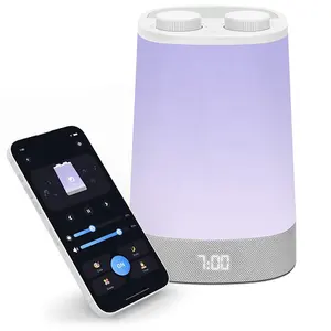 Telefon App kontrolü ile çalar saat, beyaz gürültü ses makinesi ile akıllı gece lambası