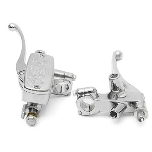 Palancas de Embrague <span class=keywords><strong>y</strong></span> Freno Hidráulicas Cromadas Universales para Motocicleta, Repuesto de Carreras para Aprilia - Product Image 1