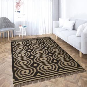 Tapis de jute en laine Kilim Premium motif géométrique tapis tissé à la main pour intérieurs de maison élégant pour salon chambre salle à manger - Product Image 2