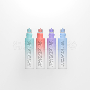 2025 thiết kế mới sang trọng đơn giản thủy tinh hình trụ cuộn trên chai 10ml Hot Bán với màn hình in ấn & cao su Stopper - Product Image 2