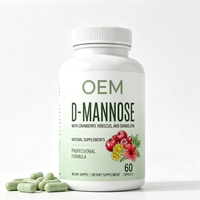 Vente en gros OEM D-Mannose 60 capsules Canneberge Hibiscus Pissenlit Marque privée