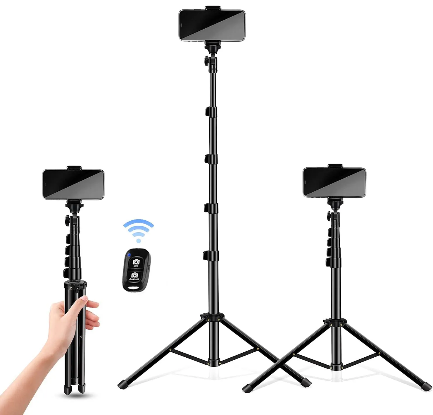 light selfie aluminum photography dslr flexible video mobile tripod profesional camera para celular for cell phone tripod stand