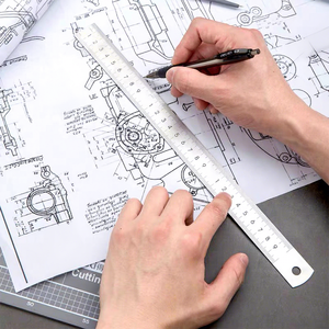 Hochwertige Werbe-Maßstäbe Messlehren Metalllineale mit Ätzskala und individuellem Logo aus Edelstahl für Ingenieure - Product Image 4