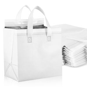 <b>Small</b> Insulated Take Away <b>Bag</b> Disposable Food Cooler <b>Bag</b> for Lunch Grocery Shopping <b>Bag</b> Foil Lined Thermal Pouch Wholesale - Product Image 1