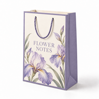 Sacs cadeaux en papier personnalisés avec poignées en corde pour l'emballage de cadeaux de fleuristes