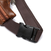 Outdoor Hardloop Heuptas Mode Lederen Heuptas Met Ritssluiting Waterdichte Telefoonriem Tactische Crossbody Tas