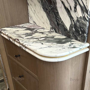 <span class=keywords><strong>Plan</strong></span> <span class=keywords><strong>de</strong></span> <span class=keywords><strong>travail</strong></span> <span class=keywords><strong>de</strong></span> cuisine moderne en pierre naturelle, nouveau comptoir en marbre à trois couches avec bord arrondi - Product Image 6