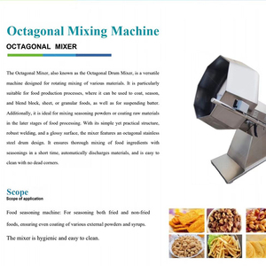 Miscelatore Alimentare Ottagonale in Acciaio Inox, Macchina Commerciale per Aromatizzazione di Snack - Product Image 6