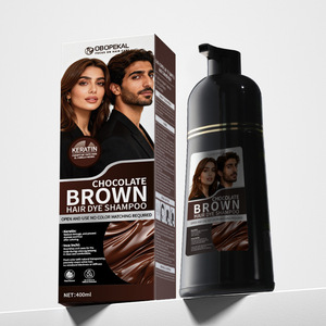Crème colorante capillaire au <span class=keywords><strong>chocolat</strong></span>, douce et non-irritante, teinture capillaire à base de plantes pour couvrir les cheveux gris - Product Image 1