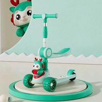 Scooter d'usine bon marché pour enfants, filles, scooter à pédales pour filles, scooter d'extérieur avec musique et lumière