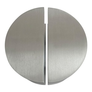 Manija de Puerta Semicircular Negra Mate Minimalista Moderna, Herraje Resistente para Puertas Dobles de Vidrio Comerciales - Product Image 4