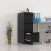 Armoire de rangement verticale européenne, armoire de classement à 3 tiroirs, armoire de rangement en acier métallique verrouillable