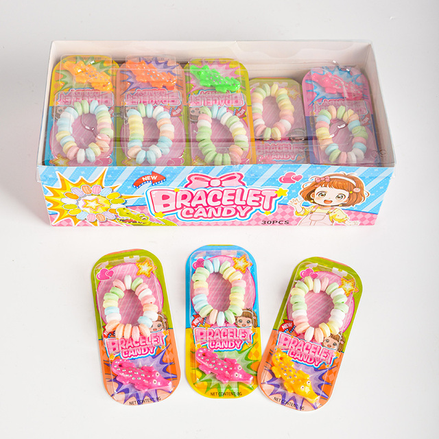 Private Label Kids Toy Shape Ring Bracelet Candy Fruity Jelly Gummy Candy Factory Bulk Wholesale