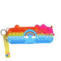 Hengyaopen – boîte à crayons pop arc-en-ciel pour enfants, pochette à crayons popit mignon en silicone