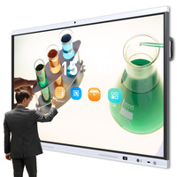 Pizarra Inteligente LCD de 65 Pulgadas 4k con IA, Panel Interactivo con Huella Dactilar, Precio de Fábrica OEM ODM para Escuela y Trabajo