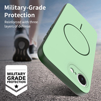 Coque de téléphone antichoc vert menthe de haute qualité au toucher doux avec découpe de précision pour iPhone 17e