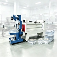 Machine d'emballage automatique multi-paquets pour bouteilles, machine d'emballage automatique en PE, scelleuse en L et tunnel de rétraction pour bouteilles