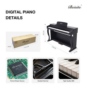 Beisite B-92 <span class=keywords><strong>Clavier</strong></span> de piano numérique droit électrique <span class=keywords><strong>standard</strong></span> 88 touches en plastique, fabrication professionnelle OEM/ODM - Product Image 2