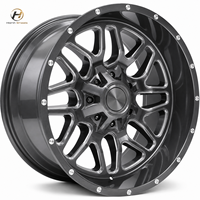 Jantes en aluminium forgé 6061-T6 noires brillantes de 18 à 24 pouces, jantes tout-terrain robustes pour G-Wagon Land Rover Ford F-150