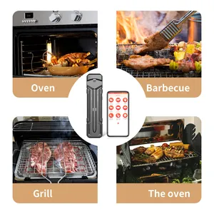 Long Range Smart Bbq Bluetooth Cooking Thermometer Wireless Digital Meat Grill Thermometer With APP Control /dual Sensor System