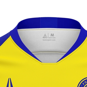 Kit de entrenamiento de camiseta de fútbol con cuello en V de alta calidad de diseño gratuito Jersey de Casa de secado rápido con servicio OEM - Product Image 4