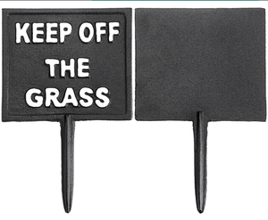 Cast Iron Please <strong>Keep</strong> <strong>Off</strong> <strong>the</strong> <strong>Grass</strong> Yard <strong>Sign</strong> Stake Square <strong>Grass</strong> Warning <strong>Sign</strong> Heavy Metal <strong>Grass</strong> Stay <strong>Off</strong> <strong>Sign</strong> Spike Garden Hose - Product Image 5