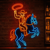 Letrero LED de Neón con Contorno Facial para Barbería, Estudio de Tatuajes, Salón, Boutique, Cafetería y Decoración de Pared