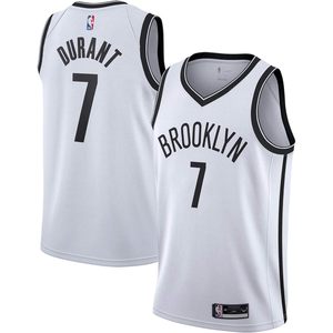 Brooklyn Nets <span class=keywords><strong>Kevin</strong></span> <span class=keywords><strong>Durant</strong></span> Blanco # 7 Youth Swingman Jersey con cuello en V, transpirable, unisex, para niños - Product Image 1