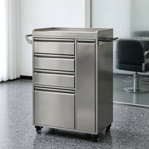 Chariot de salon professionnel de luxe portable KISEN en acier inoxydable de haute qualité à vendre - Product Image 6