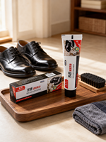 Betún Líquido de Secado Rápido Black Bull con Aroma Dulce, Crema Restauradora de Cuero Anti-Grietas, Protección Regular para Sandalias, Fácil de Usar