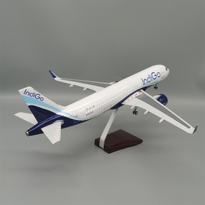47cm 1/150 Scale IndiGo Airlines Airbus 320 A320 Modèles d'avion en résine avec Led et roues - Product Image 5