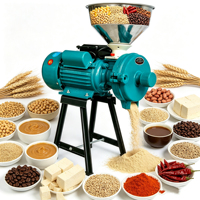 Moulin à grains sec et humide multifonction en acier inoxydable, machine à lait de soja, moulin à riz, maïs, arachides, poudre de chili