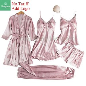 ชุดนอนผู้หญิงผ้าซาตินลายลูกไม้, ชุดนอนผ้าไหม - Product Image 3