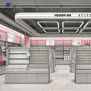 BSD2602 Arredamento per Negozio di Cosmetici, Espositori per Boutique di Bellezza, Idee per l'Interior Design di Negozi di Cosmetici - Product Image 1
