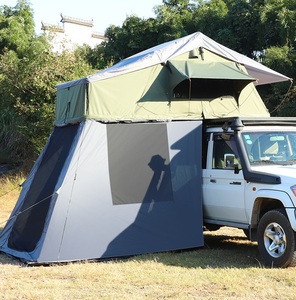เต็นท์หลังคารถยนต์แบบ 4WD สำหรับแคมป์ปิ้ง ลดราคาพิเศษ กันน้ำ พร้อมห้องเสริมแบบนุ่ม ติดตั้งบนหลังคารถโดยอัตโนมัติ พร้อมบันไดอลูมิเนียม รองรับ 4 คน สำหรับการเดินทางแบบ Overland - Product Image 2