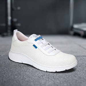 Dian รองเท้าทำงานรองเท้าผ้าใบเชือกผูกยืดหยุ่นสี Blanco ดูดซับแรงกระแทกได้ดี - Product Image 3