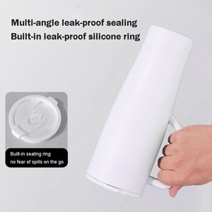 Custom 40oz <b>Large</b> Capacity Stainless Steel Tumbler Vacuum Insulated Metal Travel <b>Mug</b> With Handle and Straw - Product Image 2