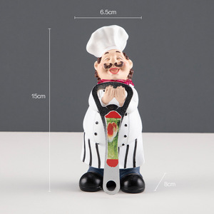 Decoraciones de cocina de resina, soporte de papel de <span class=keywords><strong>Chef</strong></span> grueso, toalla, decoración de pared - Product Image 5