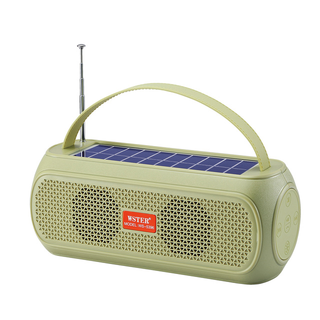 WS-5396 Outdoor Wireless Portable Solar Energy Radio BT Speakers With Flashlight